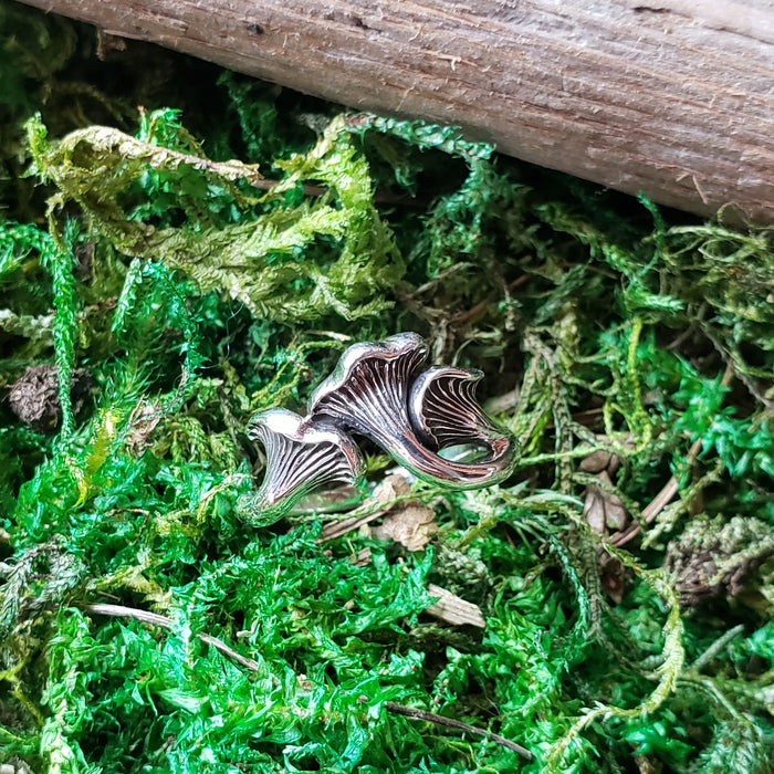 Sterling Silver Chanterelle Mushroom Ring