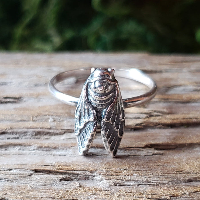 Sterling Silver Cicada Ring