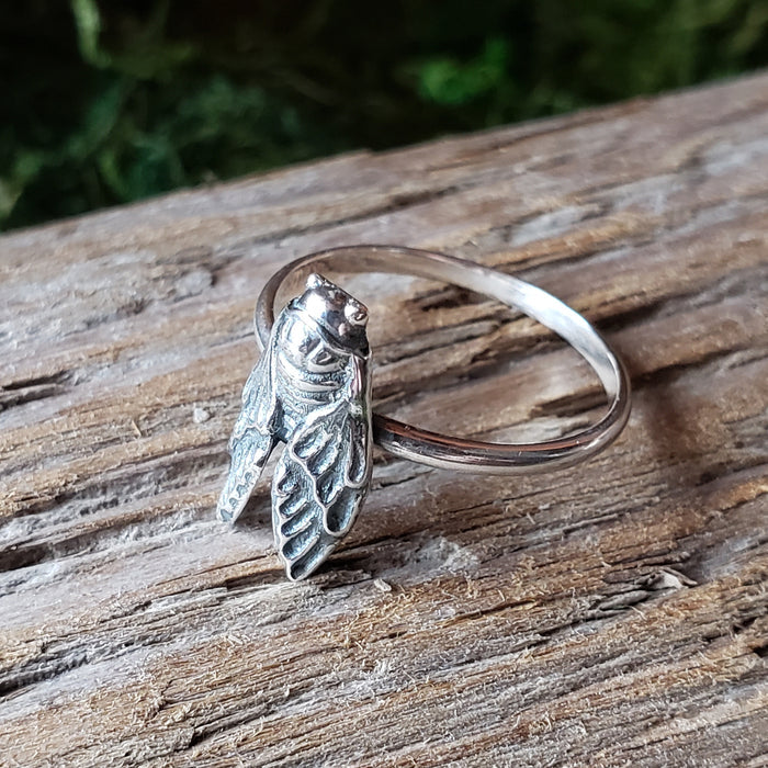 Sterling Silver Cicada Ring