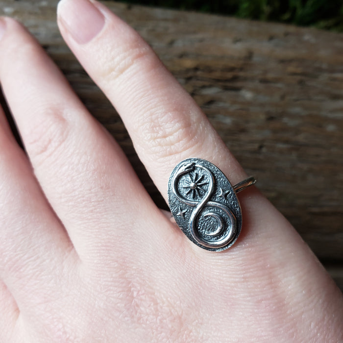 Sterling Silver Infinity Snake Ring