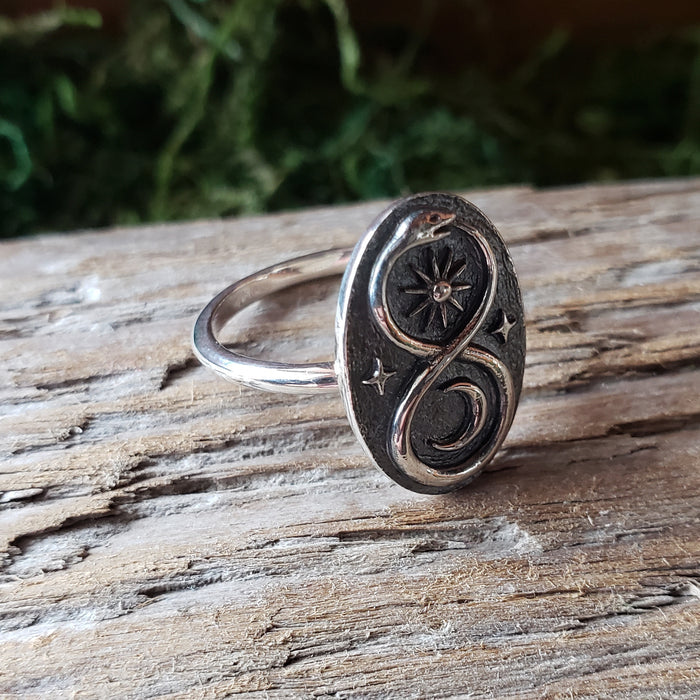 Sterling Silver Infinity Snake Ring