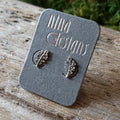 Sterling Silver Oak Leaf Studs