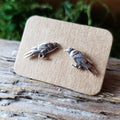 Sterling Silver Raven Studs