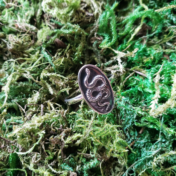Sterling Silver Snake Relief Ring