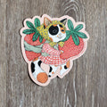 Strawberry Calico Vinyl Sticker