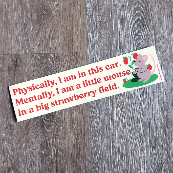 "Strawberry Mouse" Bumper Sticker