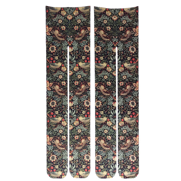 "Strawberry Thief" Printed Art Tights