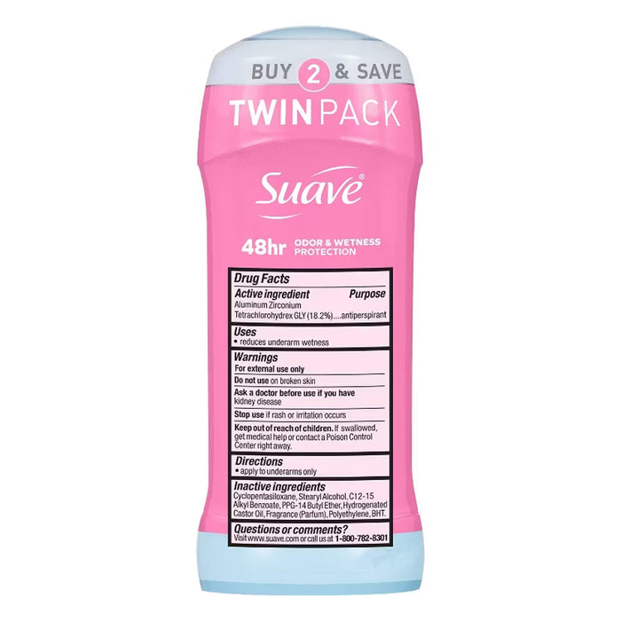 Suave Invisible Solid Powder Antiperspirant Deodorant 2.6 oz - 2 Ct - 6 Pack