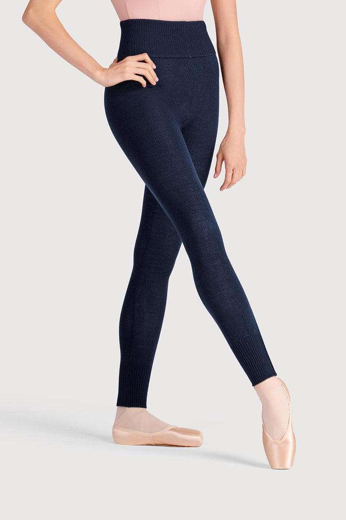 T0105 - Bloch Full Length Roll Waist Womens Warmup Pant