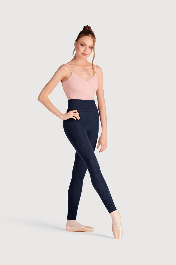 T0105 - Bloch Full Length Roll Waist Womens Warmup Pant