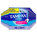 Tampax Pearl Light Absorbency Unscented Tampons - 36 Ct - 12 Pack