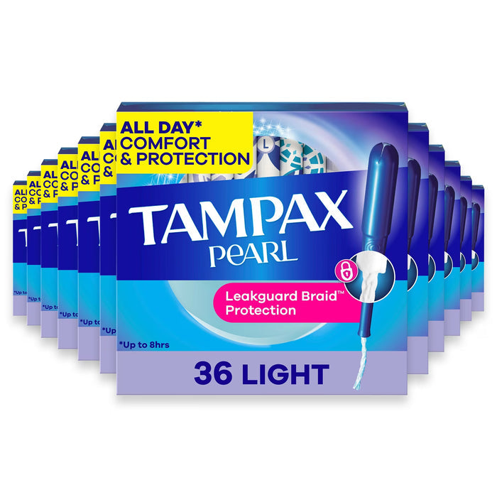 Tampax Pearl Light Absorbency Unscented Tampons - 36 Ct - 12 Pack