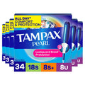 Tampax Pearl Triple Pack Super Super Plus & Ultra Unscented Tampons - 34 Ct - 6 Pack