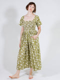 Teddy Midi Dress Pear Floral