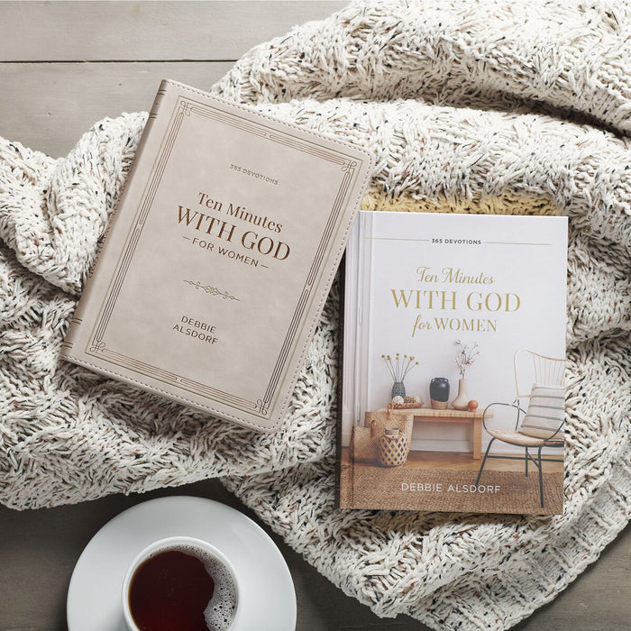 Ten Minutes with God for Women (Taupe Faux Leather)