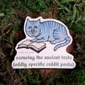 "the ancient texts" Vinyl Sticker