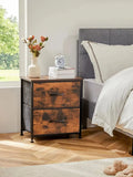 Thora 2-Drawer Fabric Nightstand