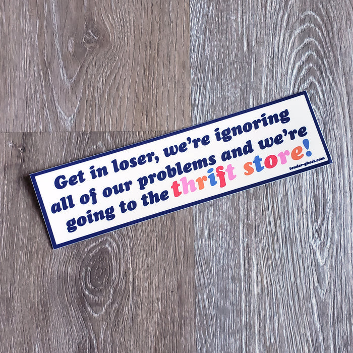 "Thrift Store" Small Bumper Sticker