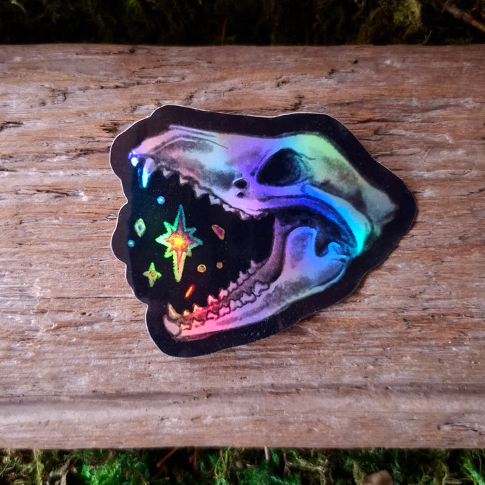 Thylacine Skull Vinyl Sticker