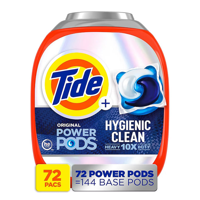 Tide Hygienic Clean Power PODS Laundry Detergent Pacs, Original Scent, 72 ct.