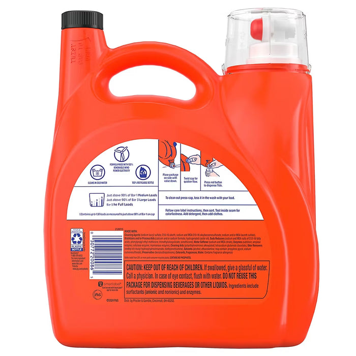 Tide Ultra Sport Liquid Laundry Detergent, 130 Loads, 166 fl. oz.