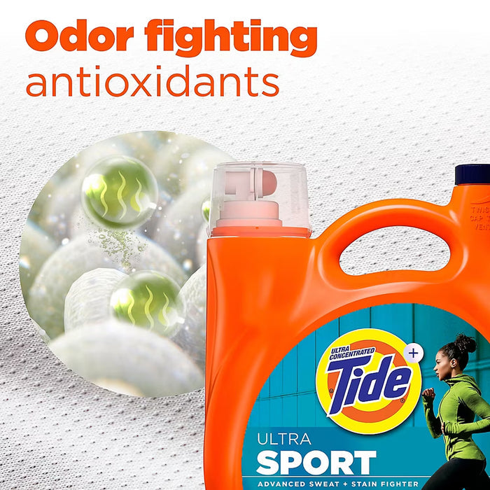 Tide Ultra Sport Liquid Laundry Detergent, 130 Loads, 166 fl. oz.