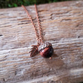 Tigers Eye Acorn Copper Necklace