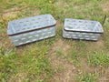 Tin - Galvanized Rectangular Olive Bucket with Handle-Jantiques LLC.