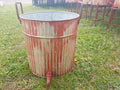 Tin - Galvanized Red Spigots Planter with Stand-Jantiques LLC.