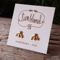 Tiny Brass Bee Stud Earrings