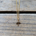 Tiny Brass Umbrella Pendant