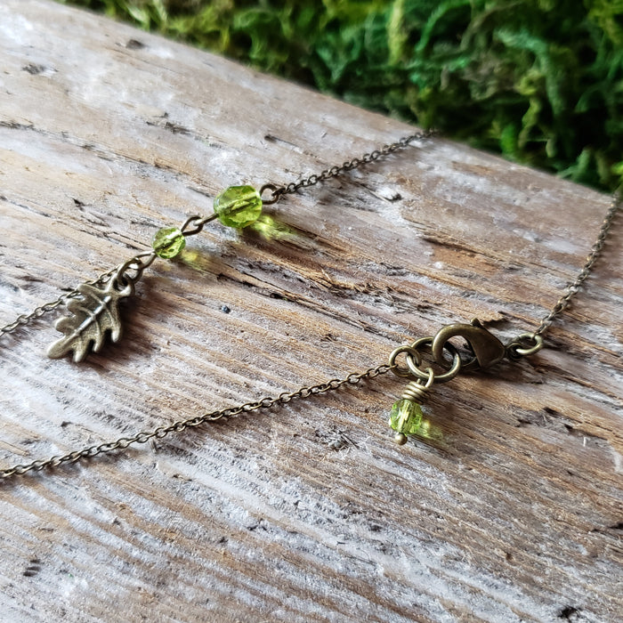 Tiny Brass Woodland Deer Necklace