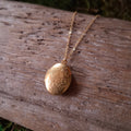 Tiny Embossed Oval Vintage Locket