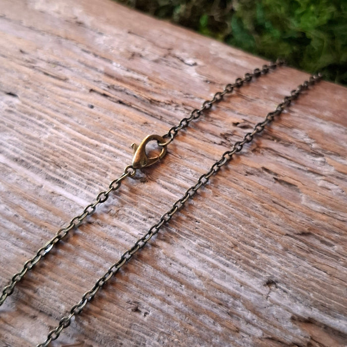 Tiny Embroidered Fawn Necklace