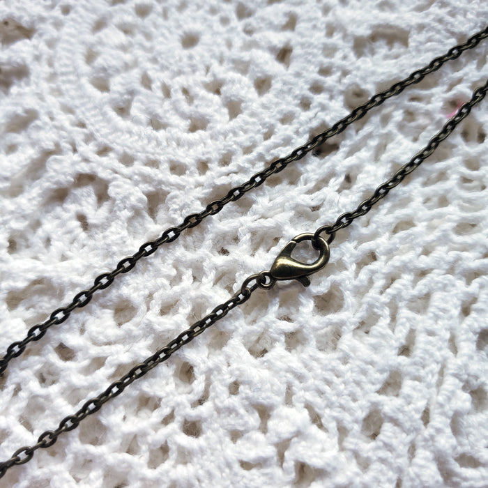 Tiny Embroidered White Rose Necklace