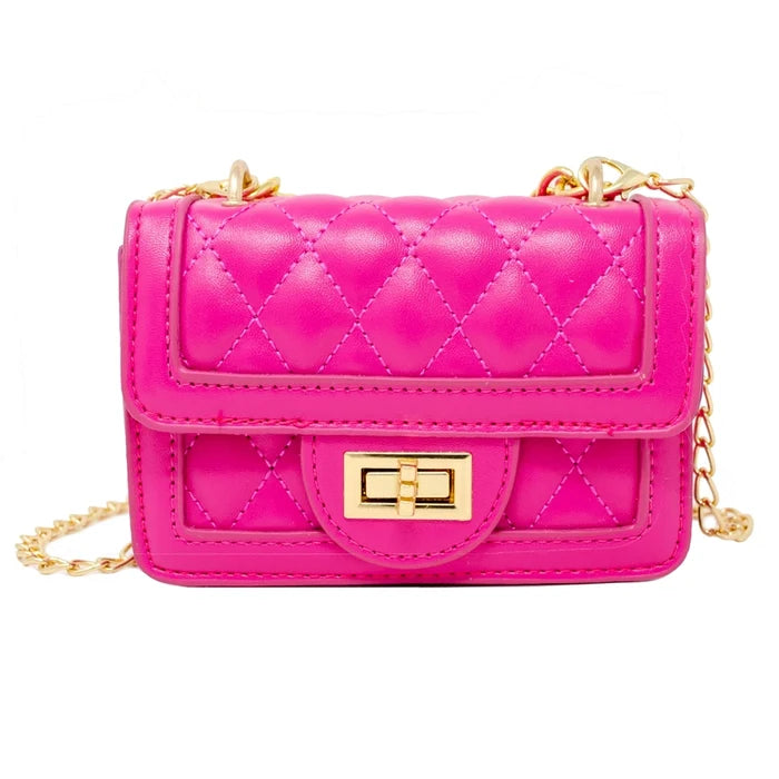 Tiny Quilt Hot Pink Mini Purse