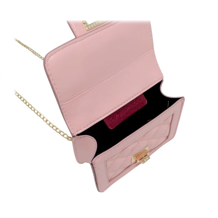 Tiny Quilt Pink Mini Purse