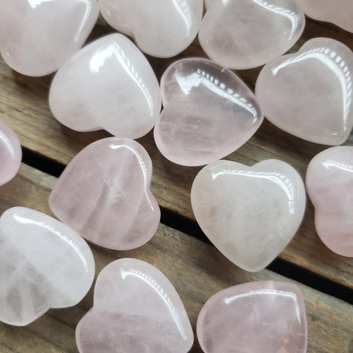Tiny Rose Quartz Heart Pocket Stone