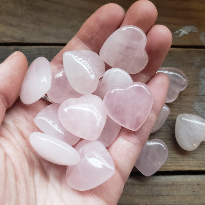 Tiny Rose Quartz Heart Pocket Stone