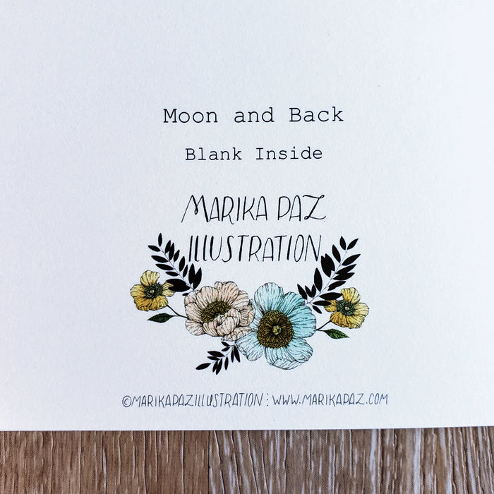 "To the Moon and Back" Greeting Card