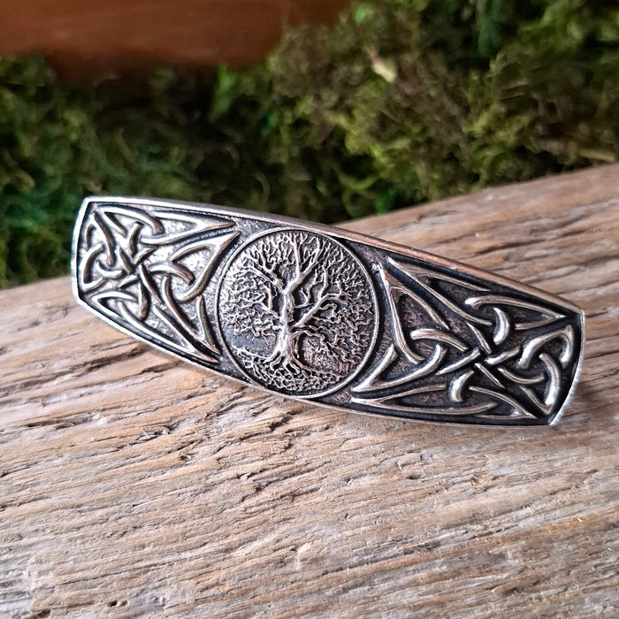 Tree of Life Pewter Hair Barrette