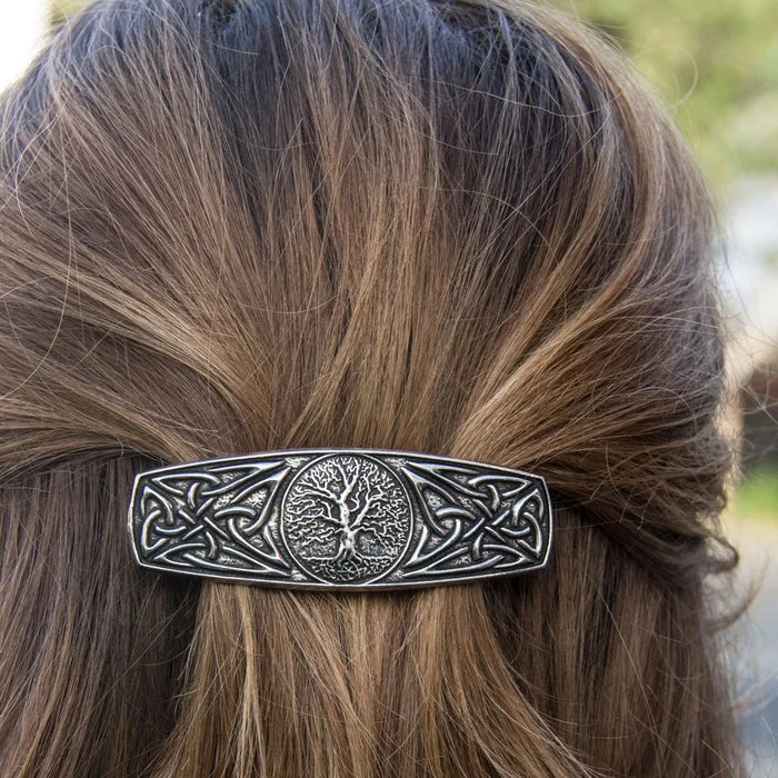 Tree of Life Pewter Hair Barrette