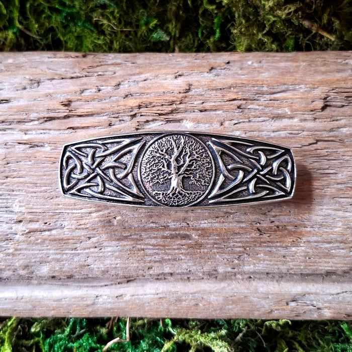 Tree of Life Pewter Hair Barrette