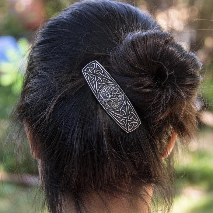 Tree of Life Pewter Hair Barrette