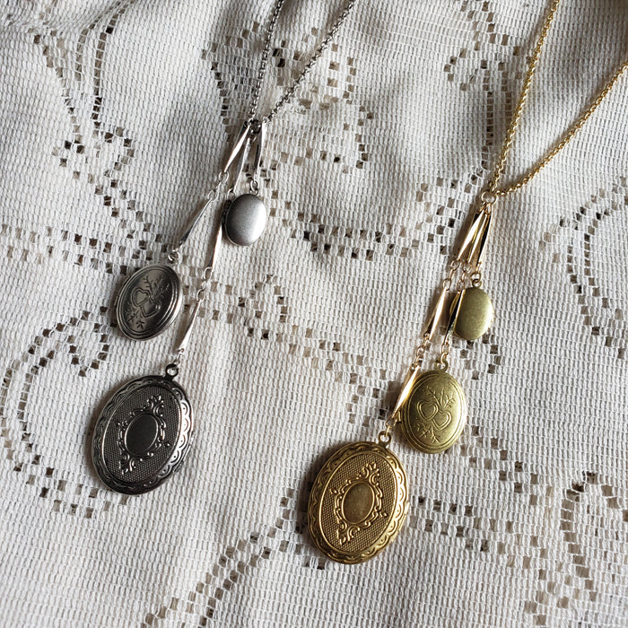 Triple Locket Necklace
