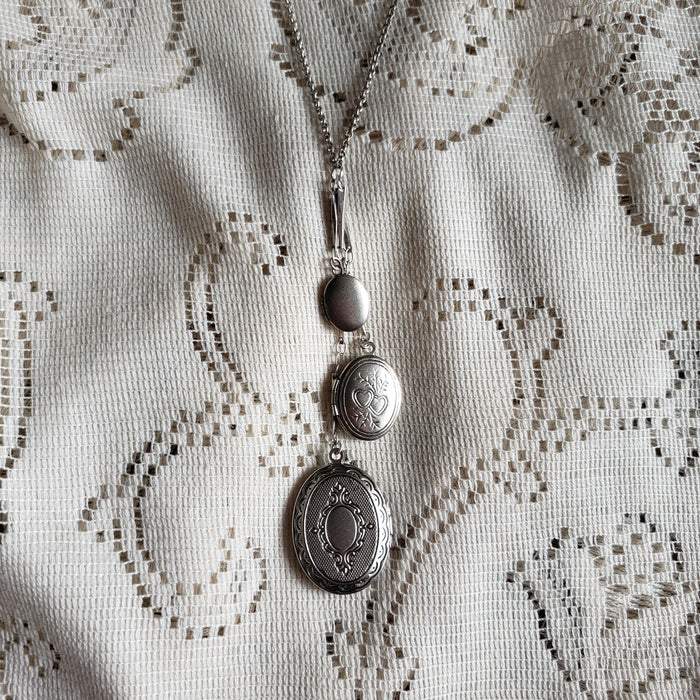 Triple Locket Necklace