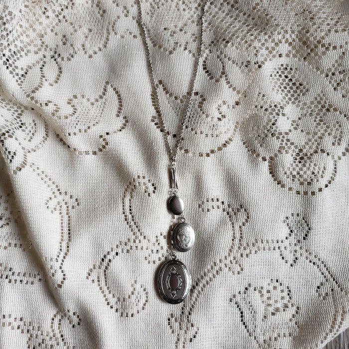 Triple Locket Necklace