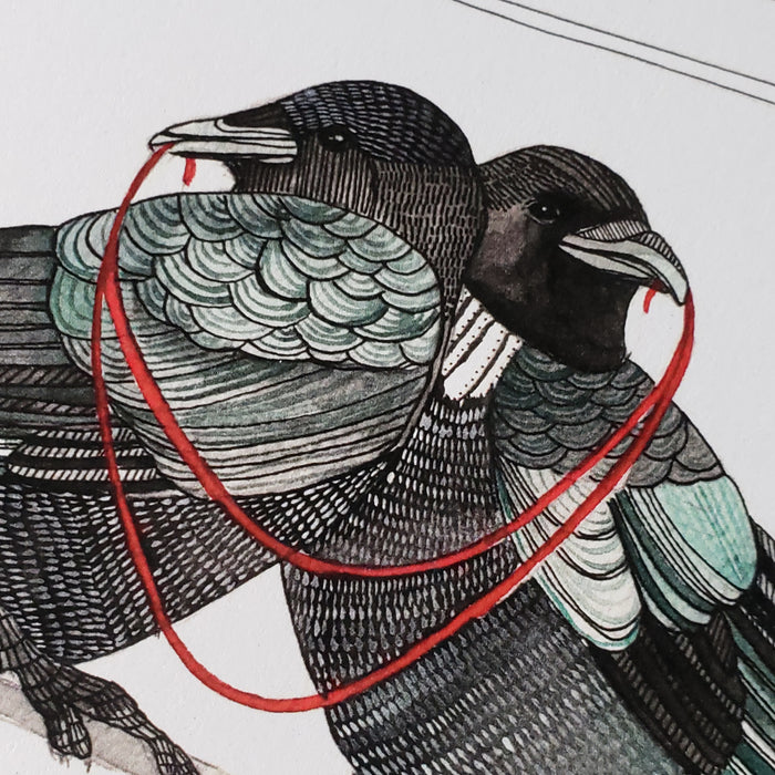 Two Crows Greeting Card