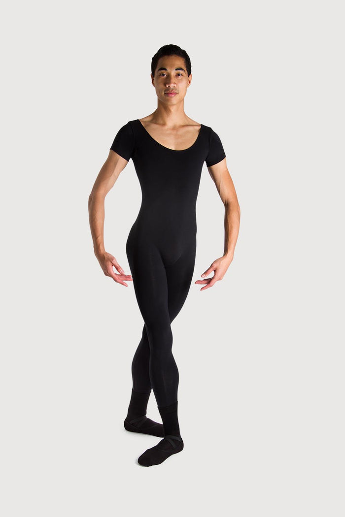 U3472M - Bloch Matt Scoop Neck Cap Sleeve Mens Unitard