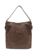 Umber Brown Handle Hobo Handbag